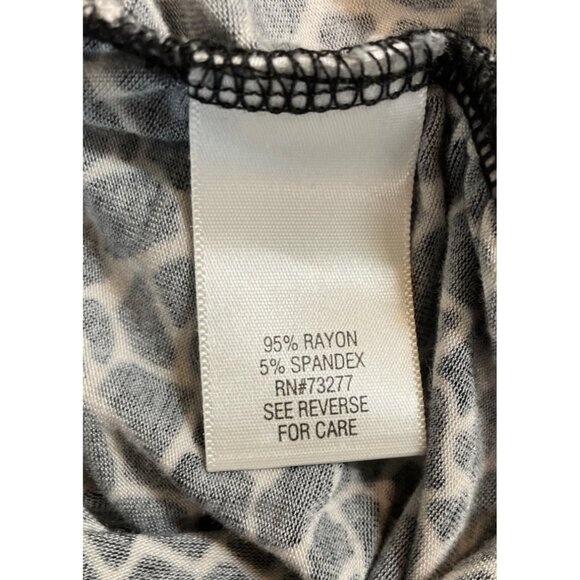 Dana Buchman Womens Size Medium Animal Print Ruched Sides Tunic Blouse - Picture 7 of 8